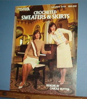 Crochet Patterns Sweaters and Skirts for women, 4 geometric designs