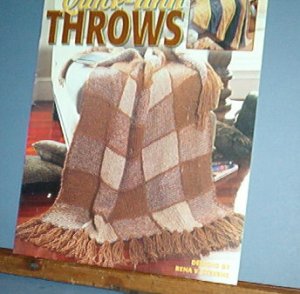 Quick Knit Throws, AFGHANS, 4 designs, easy