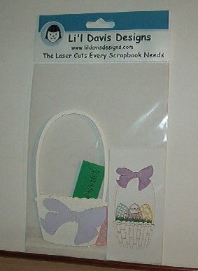 Scrapbooking - Die Cuts - Laser Cut Easter Basket 2 X 4 " New