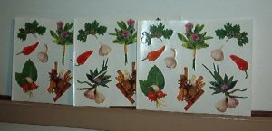 Scrapbooking - Stickers - 3 sheets, herbs & spices New