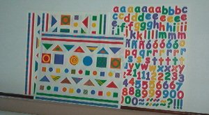 Scrapbooking - Stickers - 3 sheets Alphabet & geometrics Creative Memories New