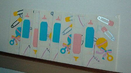 Scrapbooking - Stickers - 8 sheets Baby stuff rattle bottle shoe. New