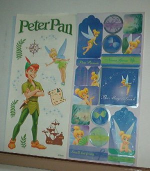 Scrapbooking - Stickers - 2 sheets  Peter Pan -  New