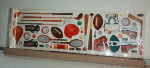 Scrapbooking - Stickers - 1 sheet Extra Large Stickers Sports Equipment  New