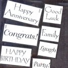Rubber Stamp - Scrapbooking - Inkadinkado -  sponge mount - New - 7 ea 1"X1" - 2.25"X1.25"