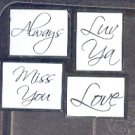 Rubber Stamp - Scrapbooking - Inkadinkado -  sponge mount - New - 4 ea  - 1"X1"