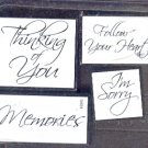 Rubber Stamp - Scrapbooking - Inkadinkado -  sponge mount - New - 4 ea - 1"X1" - 1.5"X2"