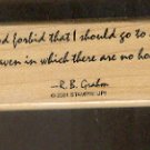 Rubber Stamp - Scrapbooking - Wood Mount  - New -  Stampin Up - Horses phrase 1.25 X 3 "