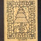 Rubber Stamp - Scrapbooking  Wood Mount New Stampin Up - Tree Mouse Quilt with phrase - 3 X 4 "