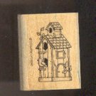 Rubber Stamp Scrapbooking - Wood Mount - New - Stampin Up Bird House 2 X 1.5"