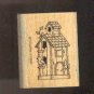 Rubber Stamp Scrapbooking - Wood Mount - New - Stampin Up Bird House 2 X 1.5"