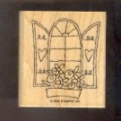 Rubber Stamp Scrapbooking - Wood Mounted - New - Stampin Up - Open Window 2 X 2.5"