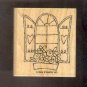 Rubber Stamp Scrapbooking - Wood Mounted - New - Stampin Up - Open Window 2 X 2.5"