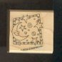 Rubber Stamp Scrapbooking - Wood Mount - New - Stampin Up - Moon & Stars 1.5 X 1.5"
