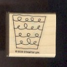 Rubber Stamp Scrapbooking - Wood Mount - New - Stampin Up -  Basket 1.5X 1.5"
