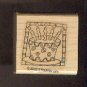 Rubber Stamp Scrapbooking - Wood Mounted - New - Stampin Up - Birthday Cake 1.5 X 1.5"