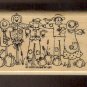 Rubber Stamp Scrapbooking - Wood Mounted - Stampin Up - New - Halloween Scarecrows -  2 X 3.75"