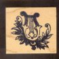 Rubber Stamp Scrapbooking - Wood Mount - New - Starlight Express Stamps - Irish Harp - 2X2"