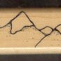 Rubber Stamp Scrapbooking - Wood Mount - D.O.T.S. - New - Mountains - 1X3"