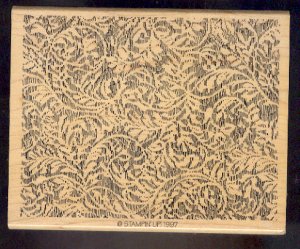 Rubber Stamp Scrapbooking - Wood Mount - New - Stampin Up - Lace Background 5 X 6.5"
