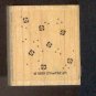 Rubber Stamp Scrapbooking - Wood Mount - Used - Stampin Up  - Confetti Flowers  - 2X2"