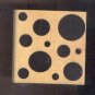 Rubber Stamp Scrapbooking - Wood Mount - Used - A Muse - Big Dots 2.25X2.25"