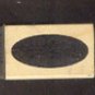 Rubber Stamp Scrapbooking - Wood Mount - New - Memory Box - Black Oval - 1"-0.50"