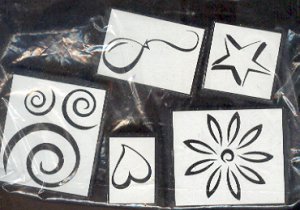 Rubber Stamp Scrapbooking - Sponge Mount - Inkadinkadoo - 5 stamp shapes New 1X1 - 1.5X1.5
