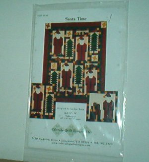 Sewing Pattern Colorado Quilt Designs Santa Time 62 X 78" Quilt & Wall Hangings