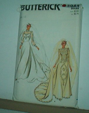 Sewing Pattern  Butterick  3944 Vintage wedding dress Size 10