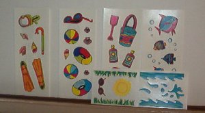 Scrapbooking - Stickers Strips  - 2 X 6 Summer Time -
