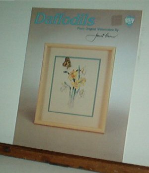 Cross Stitch Pattern,  DAFFODILS Original Watercolor by Janet Powers