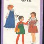 Simplicity Sewing  Pattern 8712 Girls pullover jumper & blouse Size 4