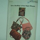Sewing Pattern Butterick 4520 Four styles of handbag about 14" across