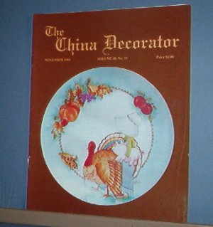 Magazine THE CHINA DECORATOR Free Ship in US Porcelain Painting November 1993