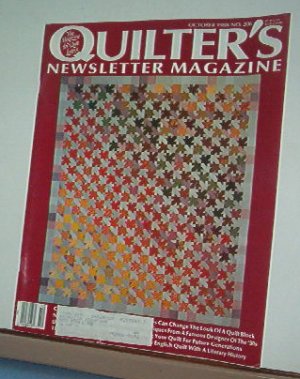 Magazine - Quilter's Newsletter - Quilting, Sewing, Patterns No.206 October 1988