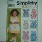 Sewing Pattern Simplicity Child 9605 Dress, pantalooon, cute pockets size 6 most to 4 yrs