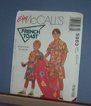 Sewing Pattern McCall's Boy Shirt and Shorts Sizes 2 - 4 Cute