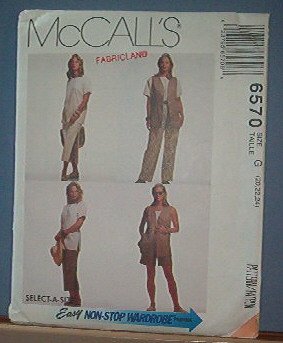 Sewing Pattern McCall's 6570 Vest, Top, Skirt, Pants & Shorts - Size 8 -24