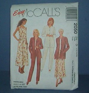 Sewing Pattern McCall's, 2050 Emsemble, top, skirt, pants, jacket. Size 12 - 16