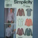 Sewing Pattern Simplicity 5303 Blouses , six styles made easy, Size 8 - 14