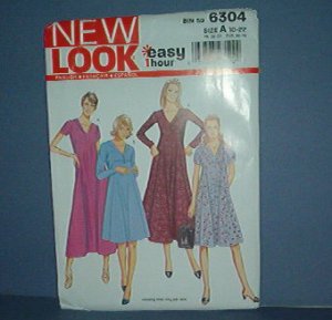 Sewing Pattern Simplicity New Look 6304 Dress, Size 10 - 22