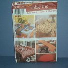 Sewing Pattern Simplicity 5530 Table Top Accessories and Chair Pad One size