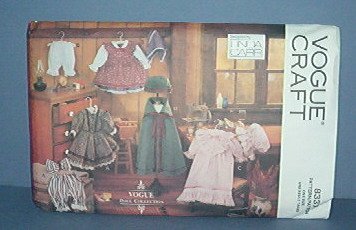 Sewing Pattern Vogue Craft 8337 Doll Wardrobe 18" doll
