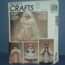 Sewing Pattern McCall's Crafts 5907 Beautiful Doll Wardrobe  13, 14 & 16" dolls