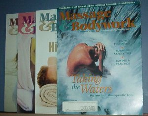Magazines - Massage & Bodywork Feb/Mar 2000, Aug Sept 2004, April/May & Dec/Jan 2005