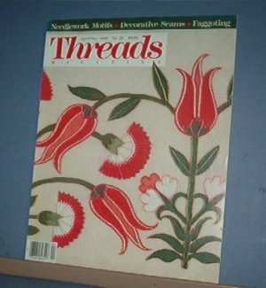 Magazines - Threads - Needlework motifs, Decorative seams & Faggoting April/May 1989