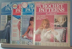 Crochet Pattern Magazine  - Crochet Patterns by Herrschners - Jan - October (4 Issues) 1990