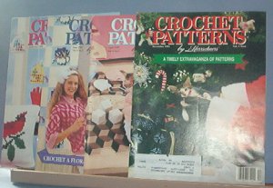 Crochet Pattern Magazine  - Crochet Patterns by Herrschners - Dec 1991, Feb. April. June 1992
