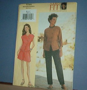 Sewing Pattern:  Vogue  7281 Petite top, pants and shorts Size 12, 14 16